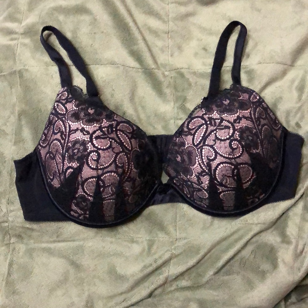 Lily of France black Ego Boost Bra, 36C
